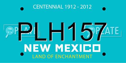 PLH157 New Mexico License Plate