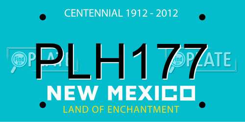 PLH177 New Mexico License Plate