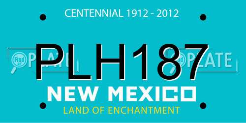 PLH187 New Mexico License Plate