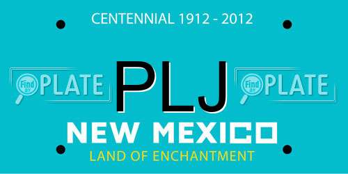 PLJ New Mexico License Plate