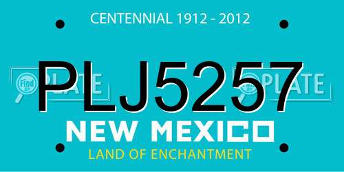 PLJ5257 New Mexico License Plate