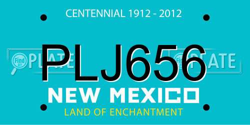 PLJ656 New Mexico License Plate
