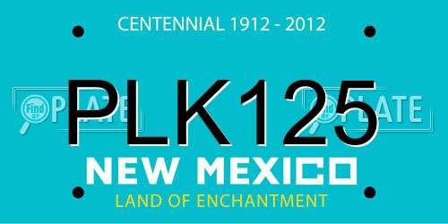 PLK125 New Mexico License Plate