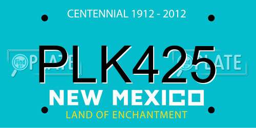 PLK425 New Mexico License Plate