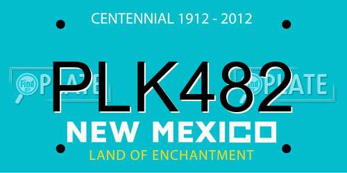 PLK482 New Mexico License Plate