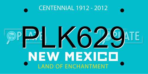 PLK629 New Mexico License Plate
