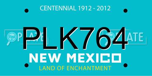 PLK764 New Mexico License Plate