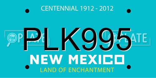 PLK995 New Mexico License Plate
