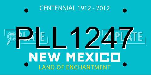 PLL1247 New Mexico License Plate