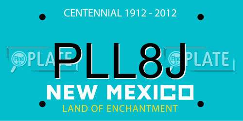 PLL8J New Mexico License Plate