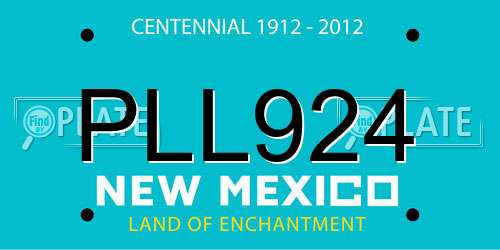 PLL924 New Mexico License Plate
