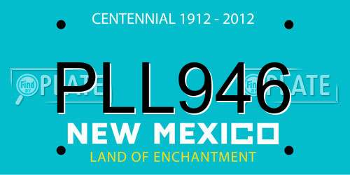 PLL946 New Mexico License Plate