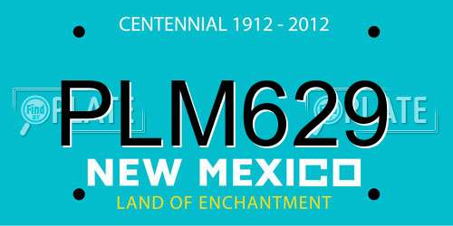 PLM629 New Mexico License Plate