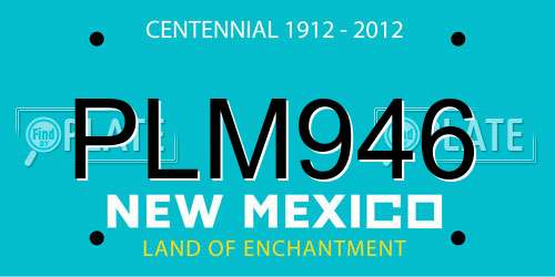 PLM946 New Mexico License Plate