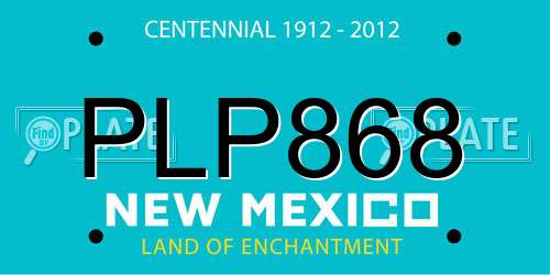 PLP868 New Mexico License Plate