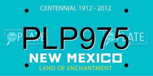 PLP975 New Mexico License Plate