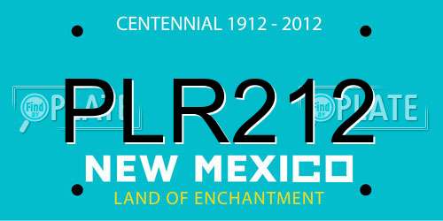 PLR212 New Mexico License Plate