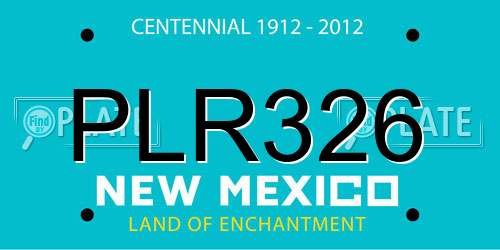 PLR326 New Mexico License Plate