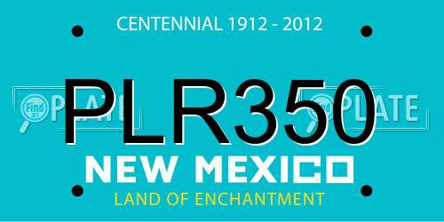 PLR350 New Mexico License Plate