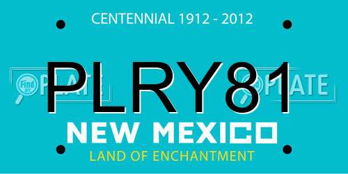 PLRY81 New Mexico License Plate