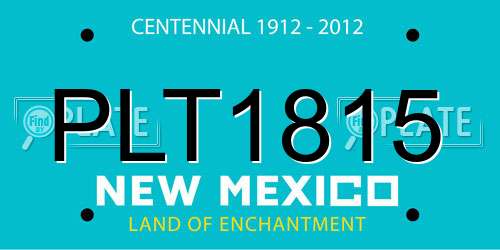 PLT1815 New Mexico License Plate