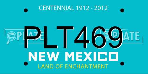 PLT469 New Mexico License Plate