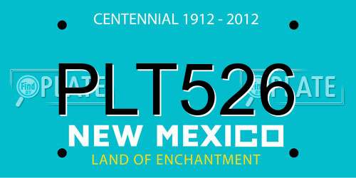 PLT526 New Mexico License Plate