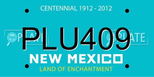 PLU409 New Mexico License Plate