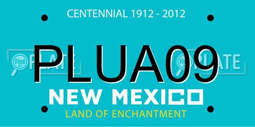 PLUA09 New Mexico License Plate