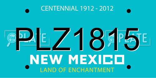 PLZ1815 New Mexico License Plate