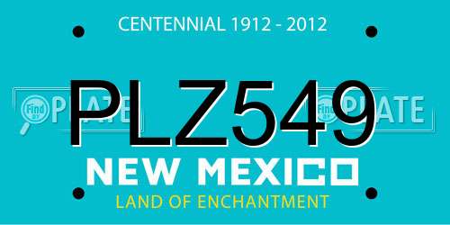 PLZ549 New Mexico License Plate