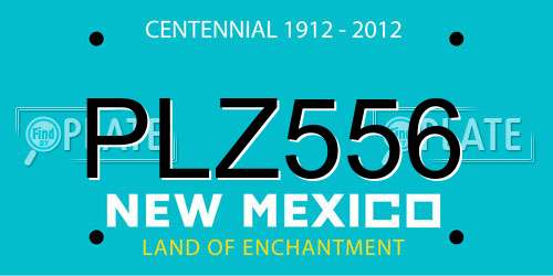 PLZ556 New Mexico License Plate
