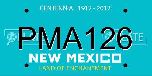 PMA126 New Mexico License Plate
