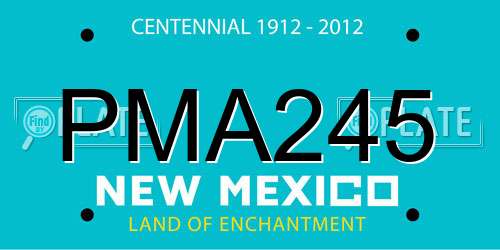 PMA245 New Mexico License Plate