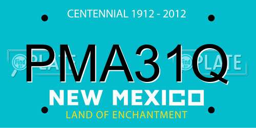 PMA31Q New Mexico License Plate