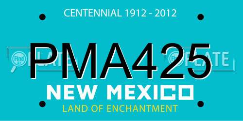 PMA425 New Mexico License Plate