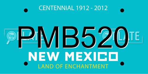 PMB520 New Mexico License Plate