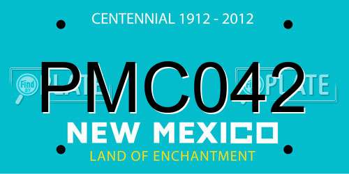 PMC042 New Mexico License Plate