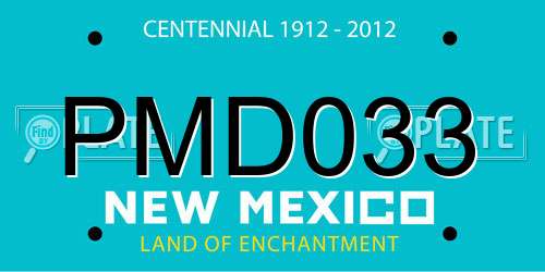 PMD033 New Mexico License Plate