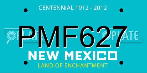 PMF627 New Mexico License Plate