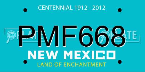PMF668 New Mexico License Plate