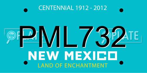 PML732 New Mexico License Plate