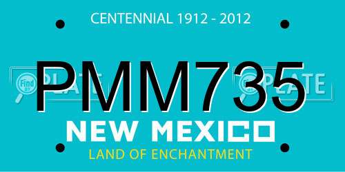 PMM735 New Mexico License Plate
