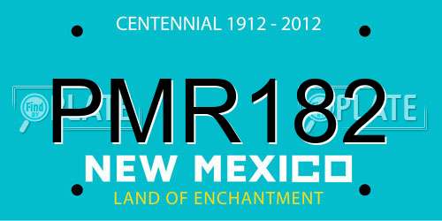 PMR182 New Mexico License Plate