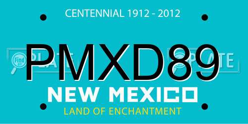 PMXD89 New Mexico License Plate