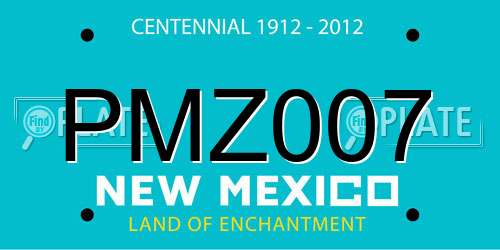 PMZ007 New Mexico License Plate