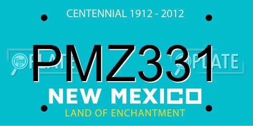 PMZ331 New Mexico License Plate