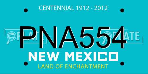 PNA554 New Mexico License Plate