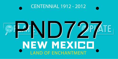 PND727 New Mexico License Plate