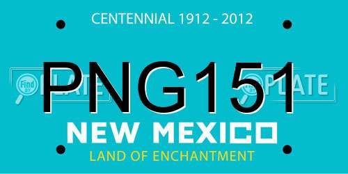 PNG151 New Mexico License Plate
